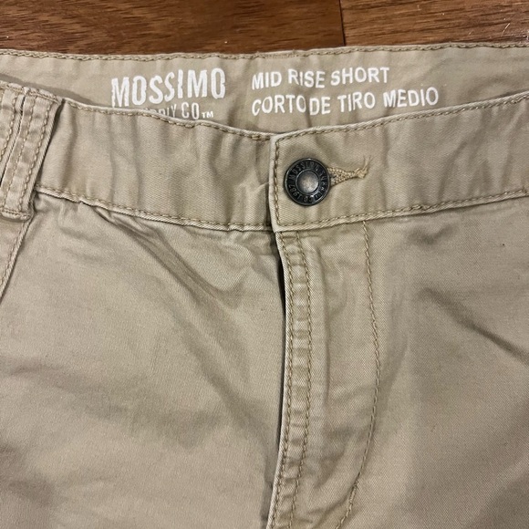 Mossimo Supply Co. Women's Mid Rise Khaki Tan Shorts Size 12 - Picture 6 of 6